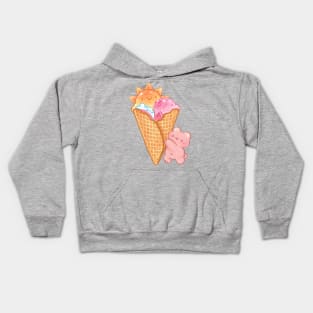 Sunny Ice Cream Kids Hoodie